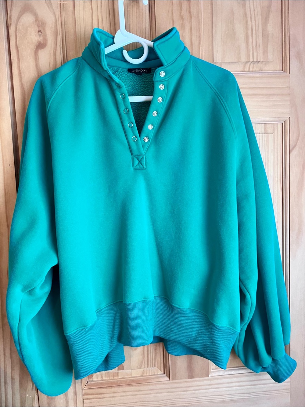 Women’s PAPERMOON Sweatshirt! Bright green S!  BUT a generous small!!